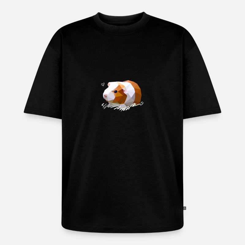 Cochon d'inde (Guinea Pig) - T-shirt Premium bio oversize Unisexe - noir
