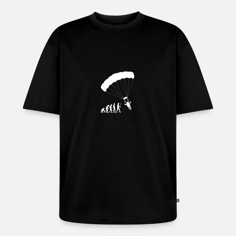Evolution Paraglider - Unisex Premium Oversized Organic T-Shirt - black