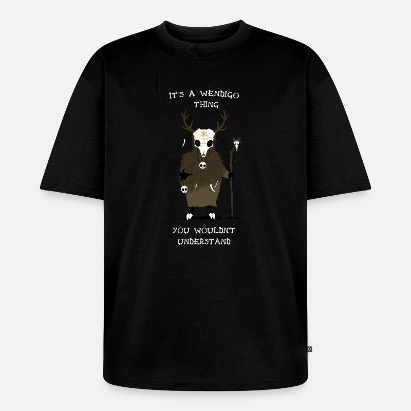 C’est un truc de Wendigo - T-shirt Premium bio oversize Unisexe - noir