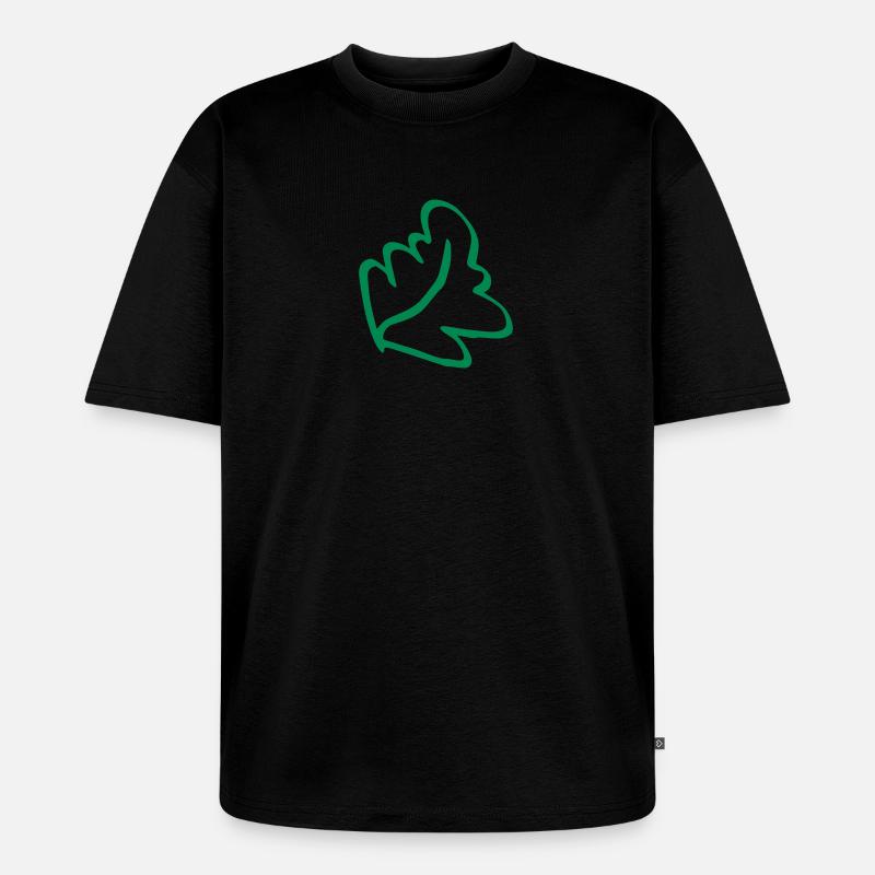 Blatt Eichenblatt - Unisex Premium Oversized Bio T-Shirt - Schwarz