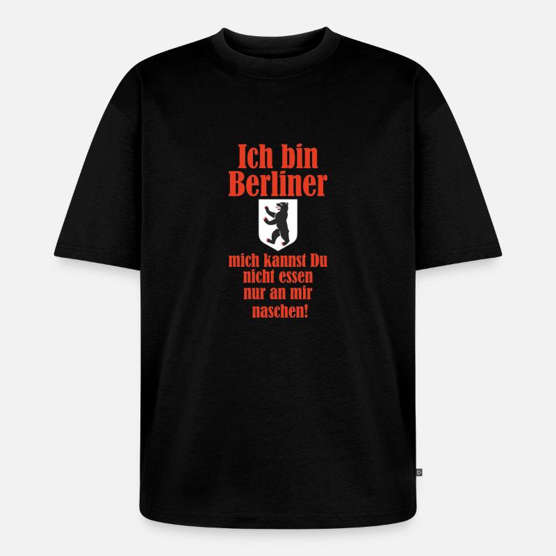 Ich bin ein Berliner - Unisex Premium Oversized Bio T-Shirt - Schwarz