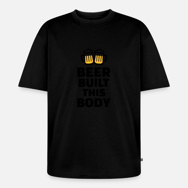Bier - Unisex Premium Oversized Bio T-Shirt - Schwarz