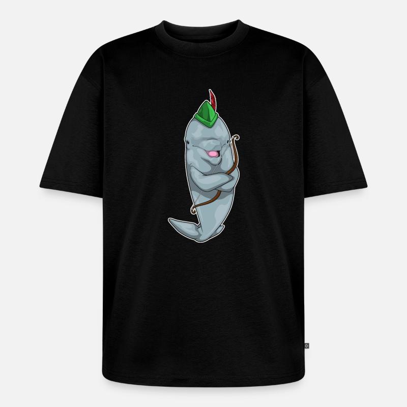 Arc de dauphin - T-shirt Premium bio oversize Unisexe - noir