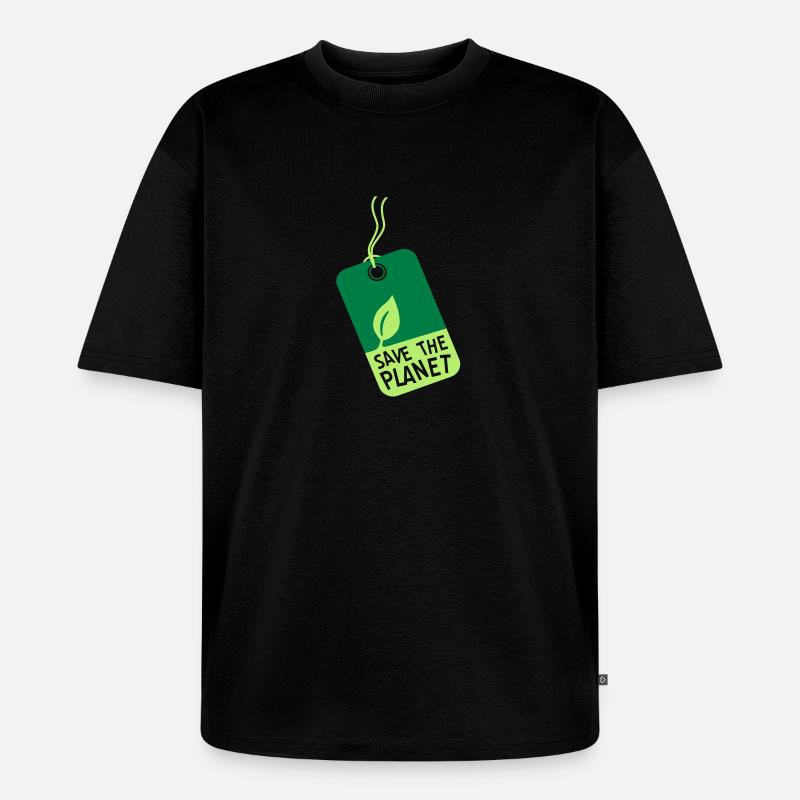 etikett_stp - T-shirt Premium bio oversize Unisexe - noir