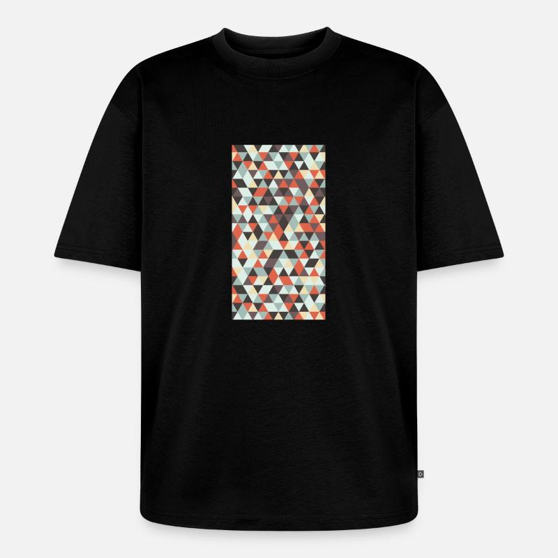 Triangle pattern - Unisex Premium Oversized Bio T-Shirt - Schwarz