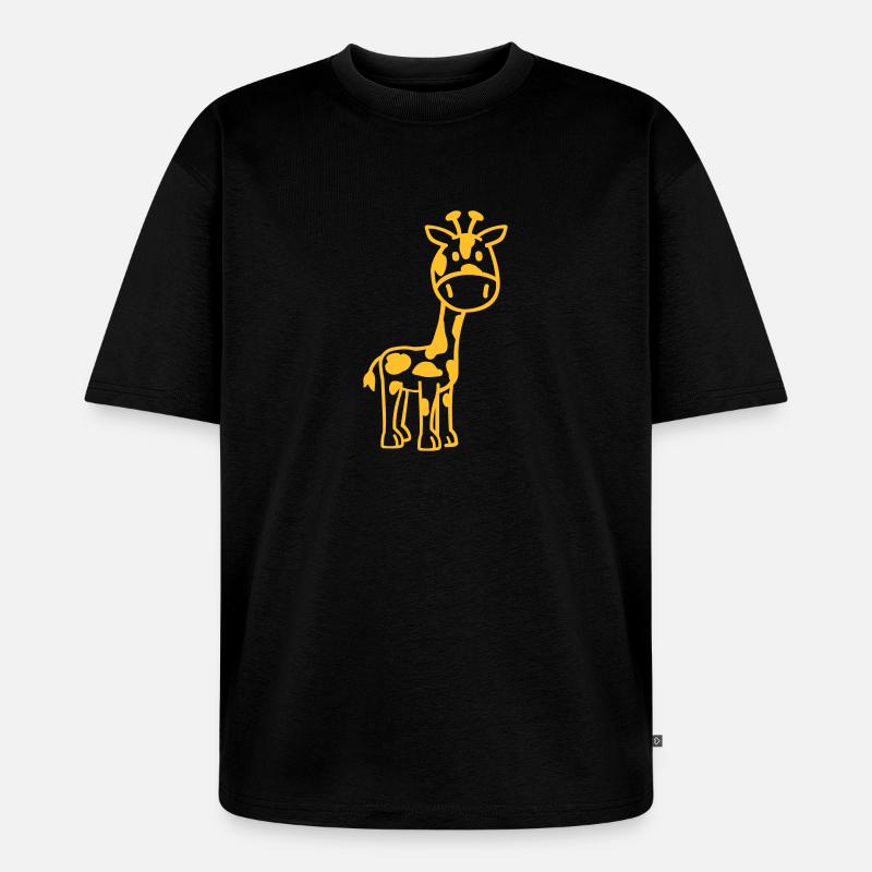 Giraffe - Unisex Premium Oversized Bio T-Shirt - Schwarz