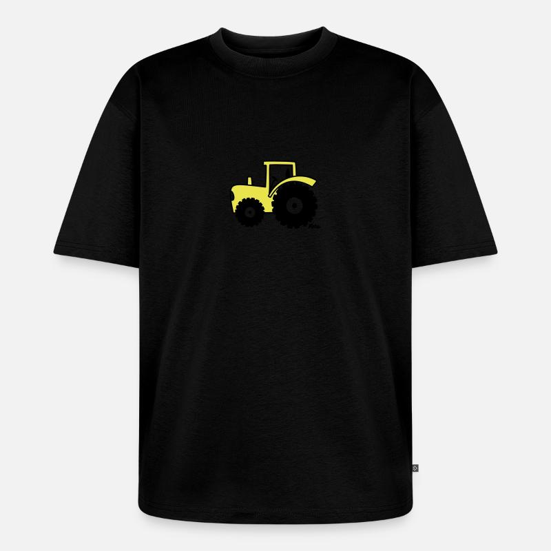 Traktor (c) - Unisex Premium Oversized Bio T-Shirt - Schwarz