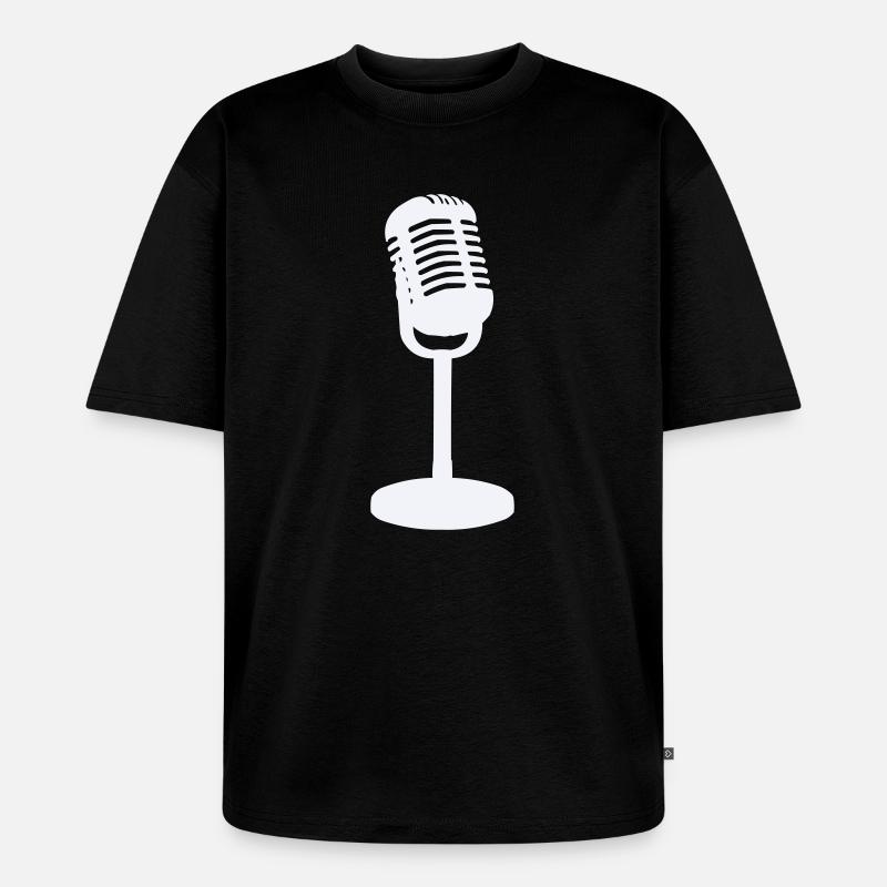 Mikrofon - Unisex Premium Oversized Bio T-Shirt - Schwarz