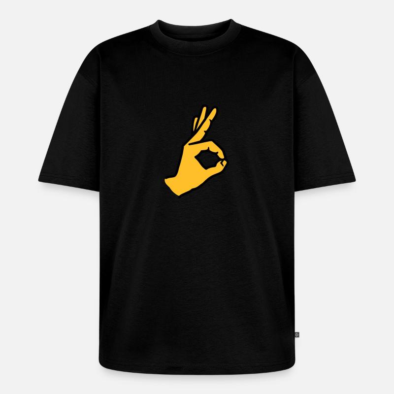 Finger - Unisex Premium Oversized Bio T-Shirt - Schwarz