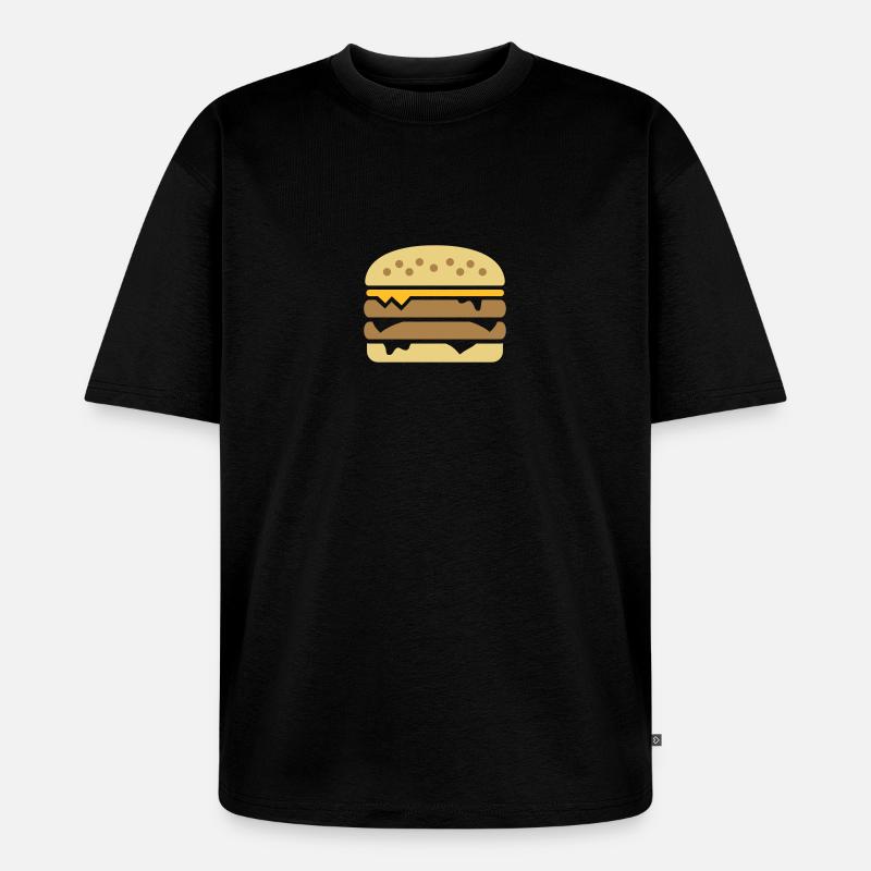 Burger - Unisex Premium Oversized Organic T-Shirt - black