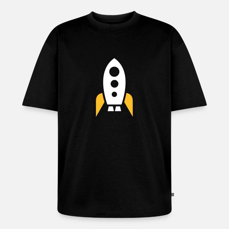 Raumschiff - Unisex Premium Oversized Bio T-Shirt - Schwarz
