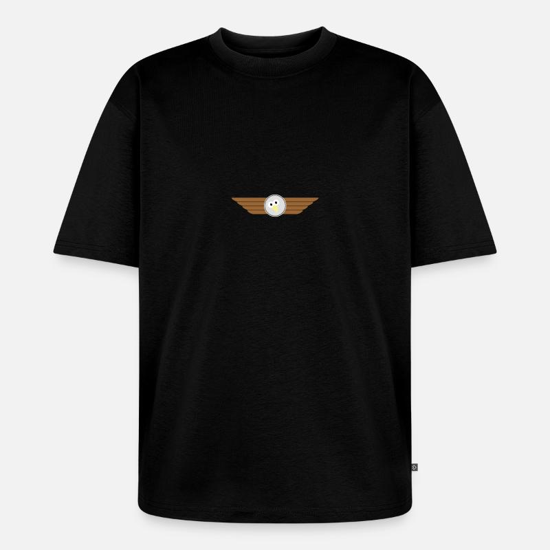 Vogel Flugabzeichen - Unisex Premium Oversized Bio T-Shirt - Schwarz