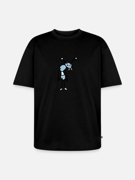 sad_bug_3c - Unisex Premium Oversized Organic T-Shirt - black