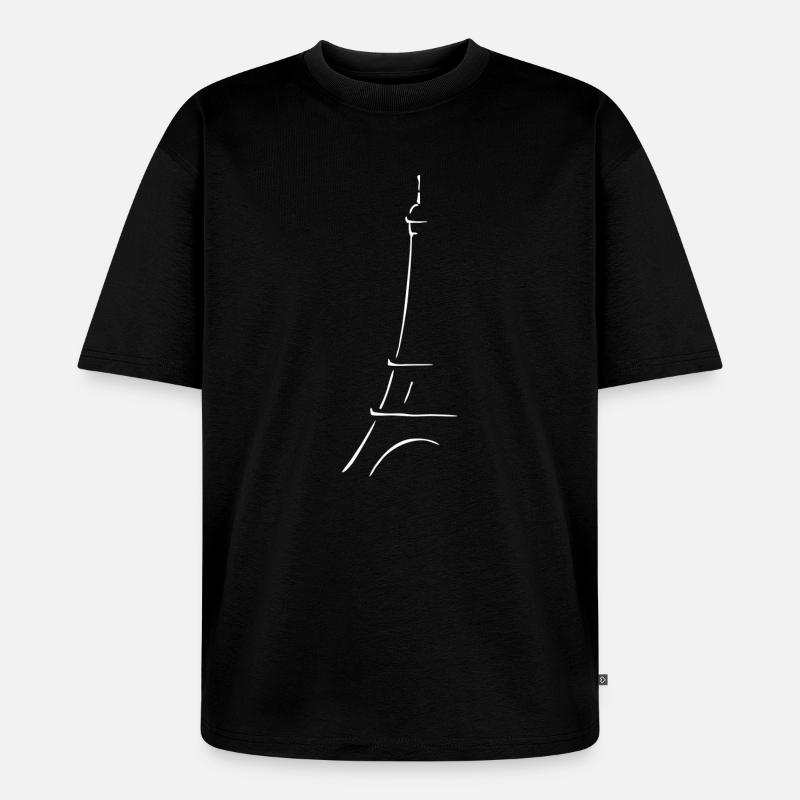 Eiffelturm Paris - Unisex Premium Oversized Bio T-Shirt - Schwarz