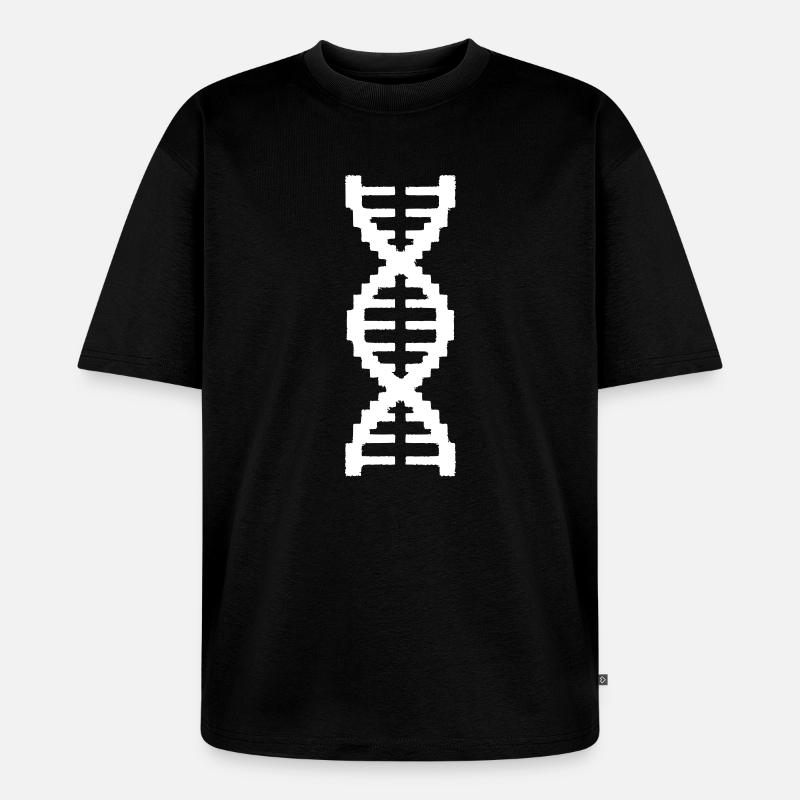 Pixel DNA Rétro 8 Bits - T-shirt Premium bio oversize Unisexe - noir