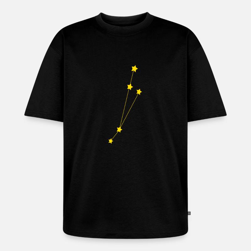 Sternzeichen Widder - Unisex Premium Oversized Bio T-Shirt - Schwarz