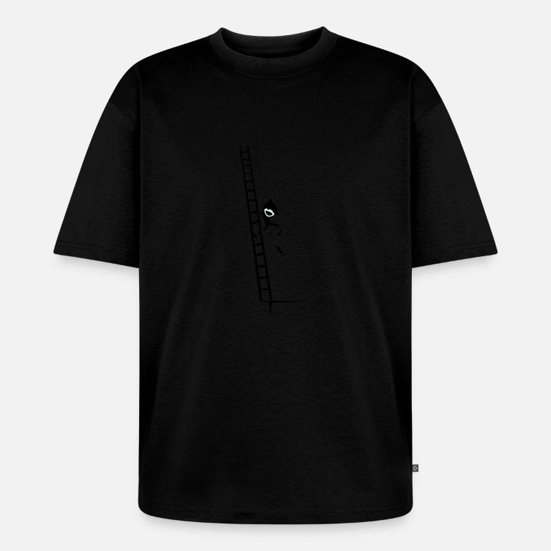 climb & fall - Unisex Premium Oversized Organic T-Shirt - black