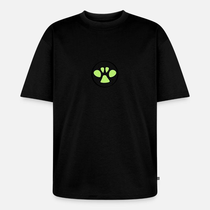pfote - Unisex Premium Oversized Bio T-Shirt - Schwarz