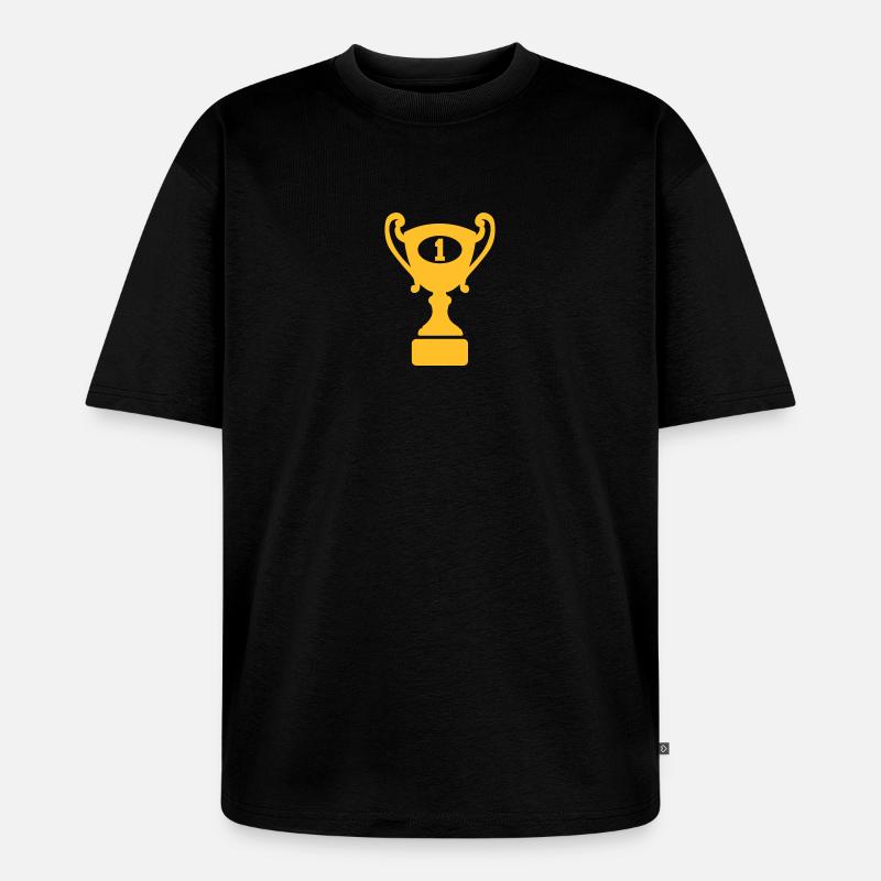 Pokal - Unisex Premium Oversized Bio T-Shirt - Schwarz