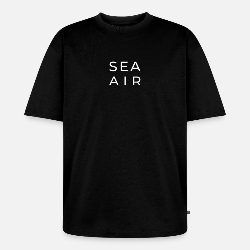 MEERLUFT - Unisex Premium Oversized Bio T-Shirt - Schwarz
