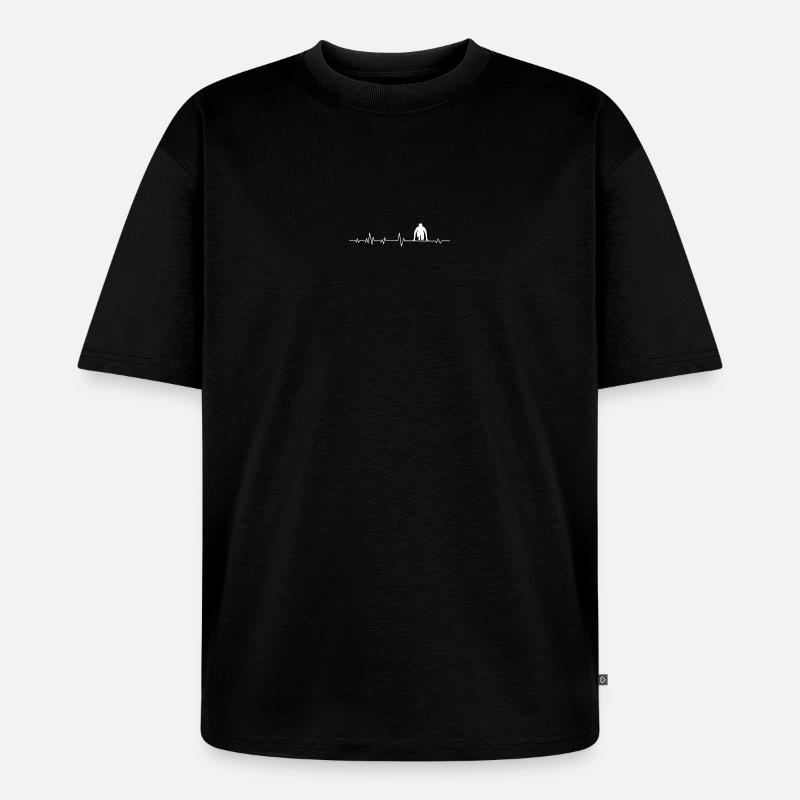 Läufer Sprinter - Unisex Premium Oversized Bio T-Shirt - Schwarz