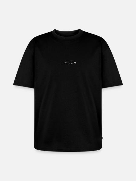 Heartbeat Scuba Dive - Unisex Premium Oversized Organic T-Shirt - black