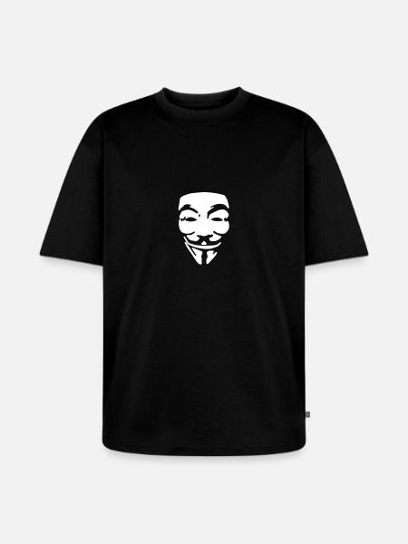 GUY FAWKES, anonymous, occupy - Unisex Premium Oversized Bio T-Shirt - Schwarz
