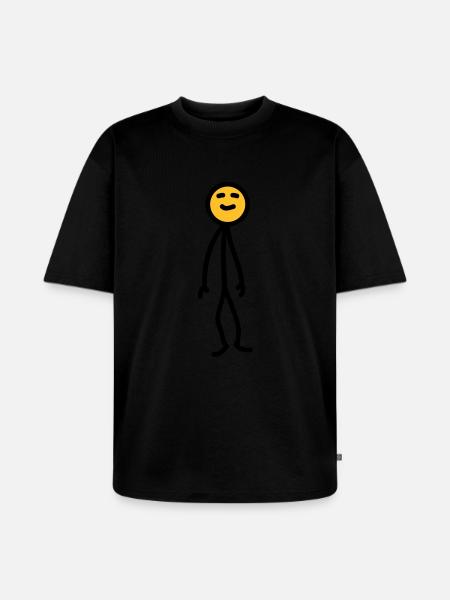 happy_man - T-shirt Premium bio oversize Unisexe - noir