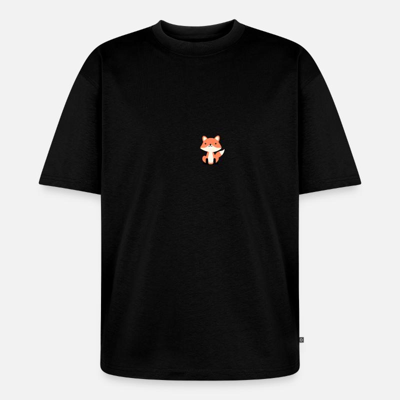 Fuchs - Unisex Premium Oversized Bio T-Shirt - Schwarz