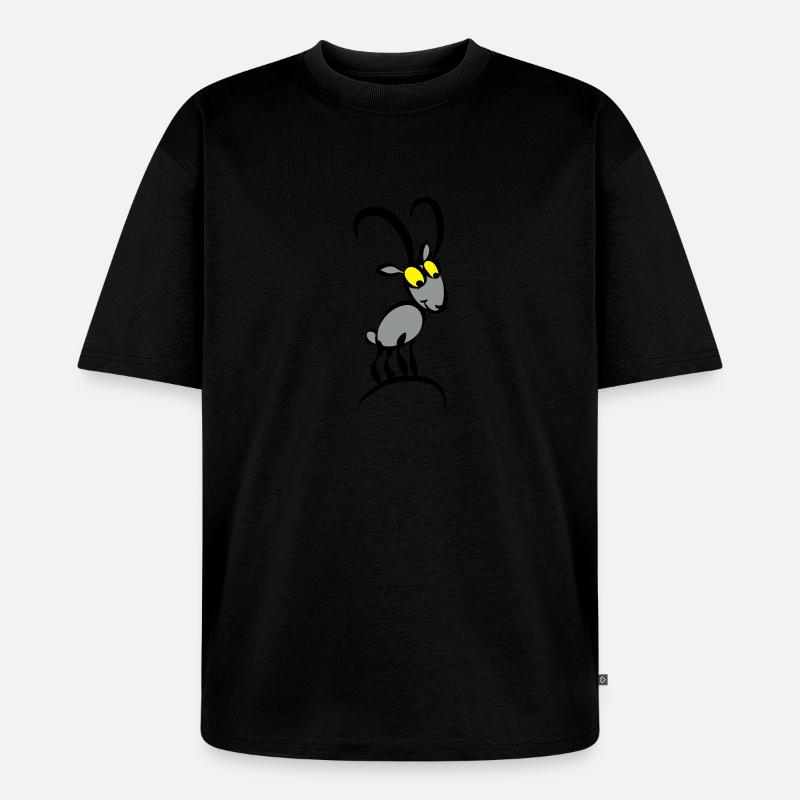 Steinbocky - Unisex Premium Oversized Bio T-Shirt - Schwarz