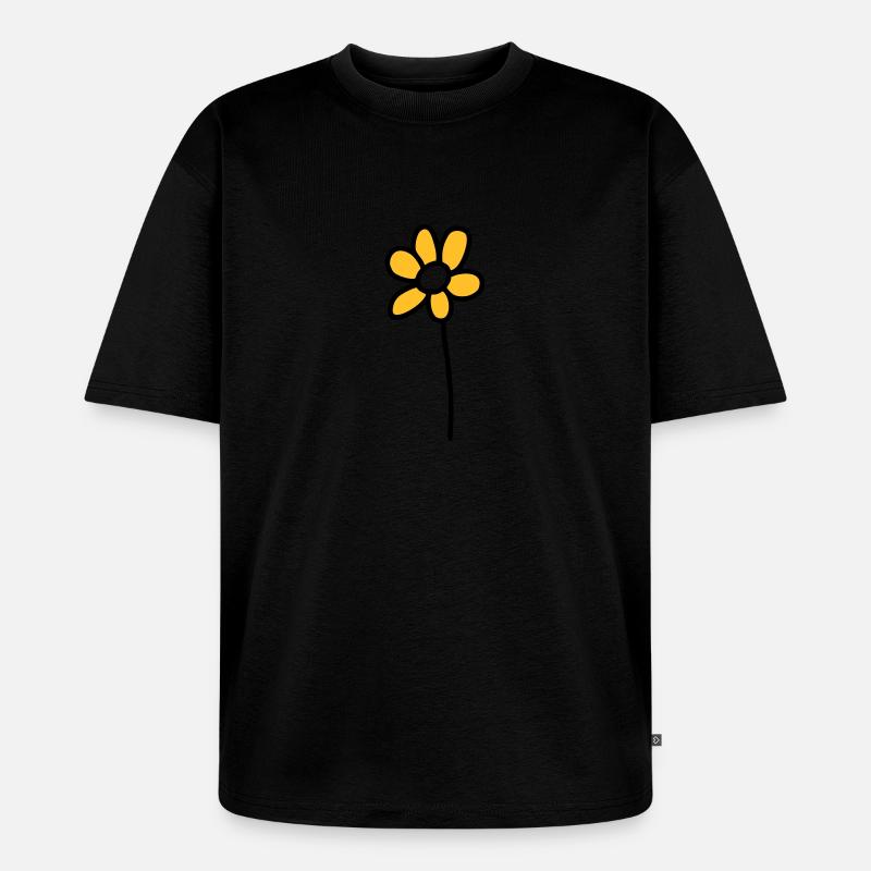 Blümchen - V2 - Unisex Premium Oversized Bio T-Shirt - Schwarz
