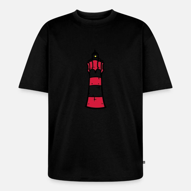 leuchtturm_3c - Unisex Premium Oversized Bio T-Shirt - Schwarz
