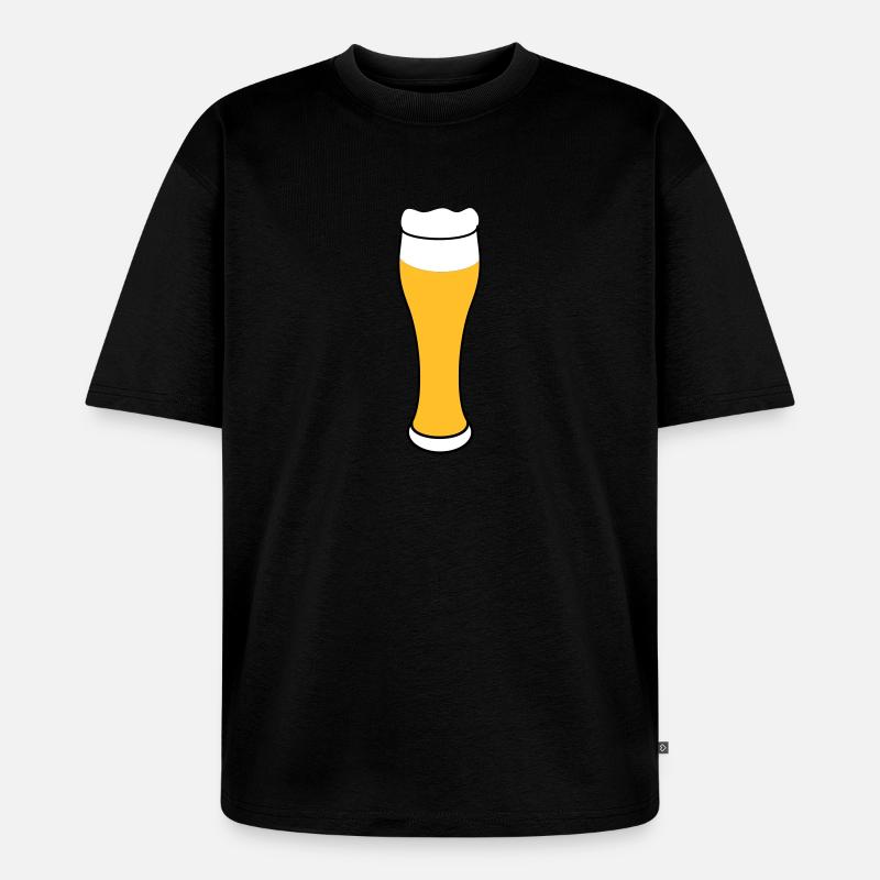Weissbier Bierglas Bier Beer - Unisex Premium Oversized Organic T-Shirt - black