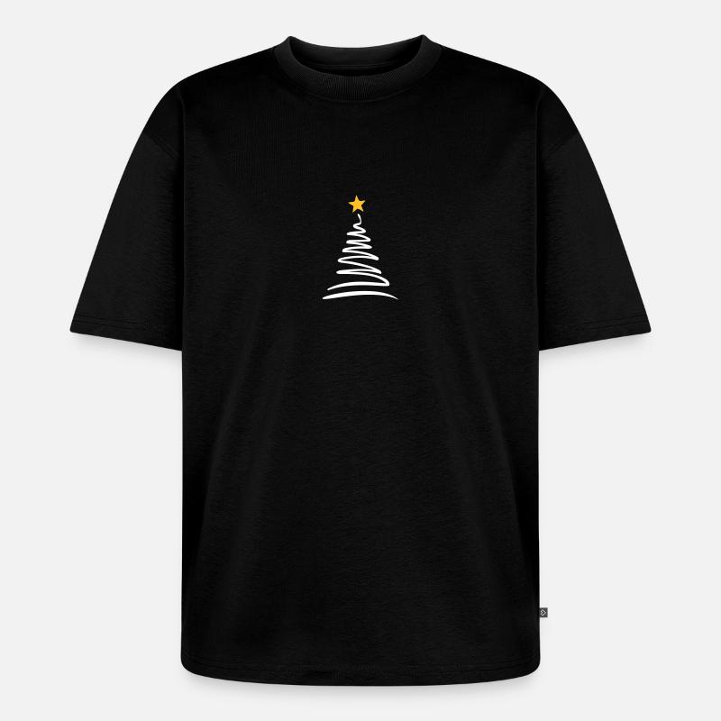 Weihnachtsbaum - Unisex Premium Oversized Bio T-Shirt - Schwarz