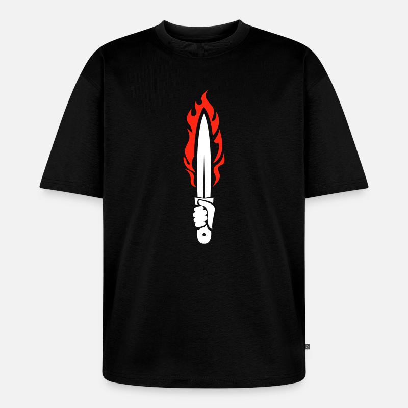 DIC DIR DAC - Unisex Premium Oversized Bio T-Shirt - Schwarz