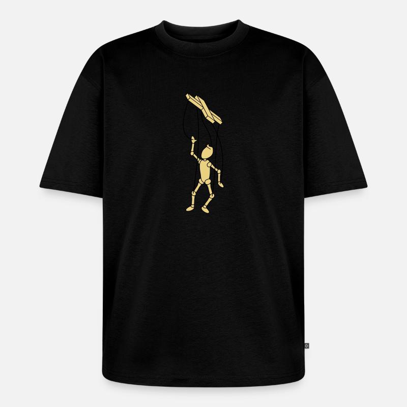 Marionette Puppet - Unisex Premium Oversized Bio T-Shirt - Schwarz