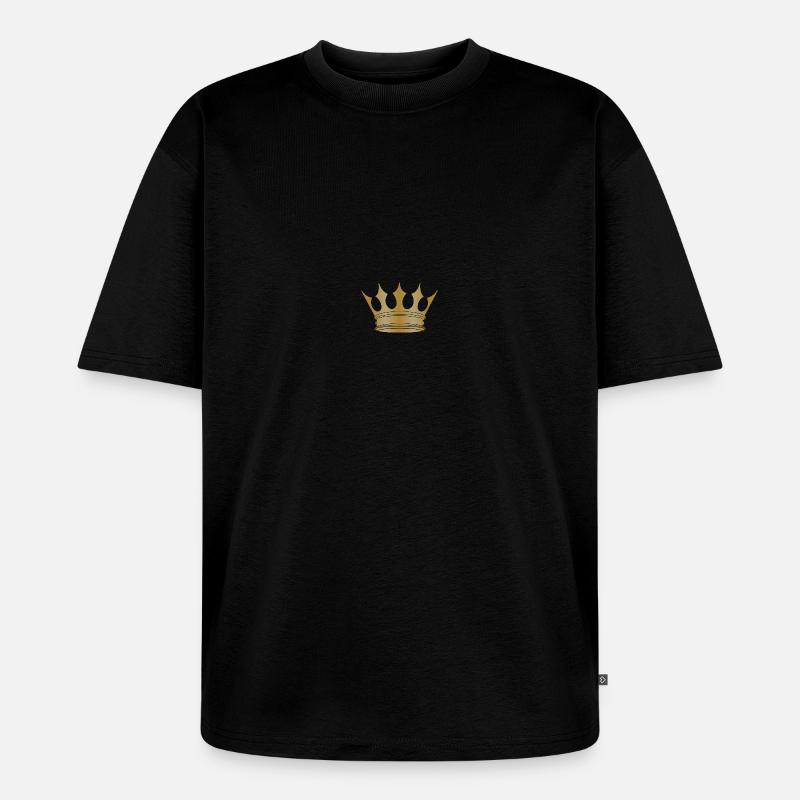 Krone - Unisex Premium Oversized Bio T-Shirt - Schwarz