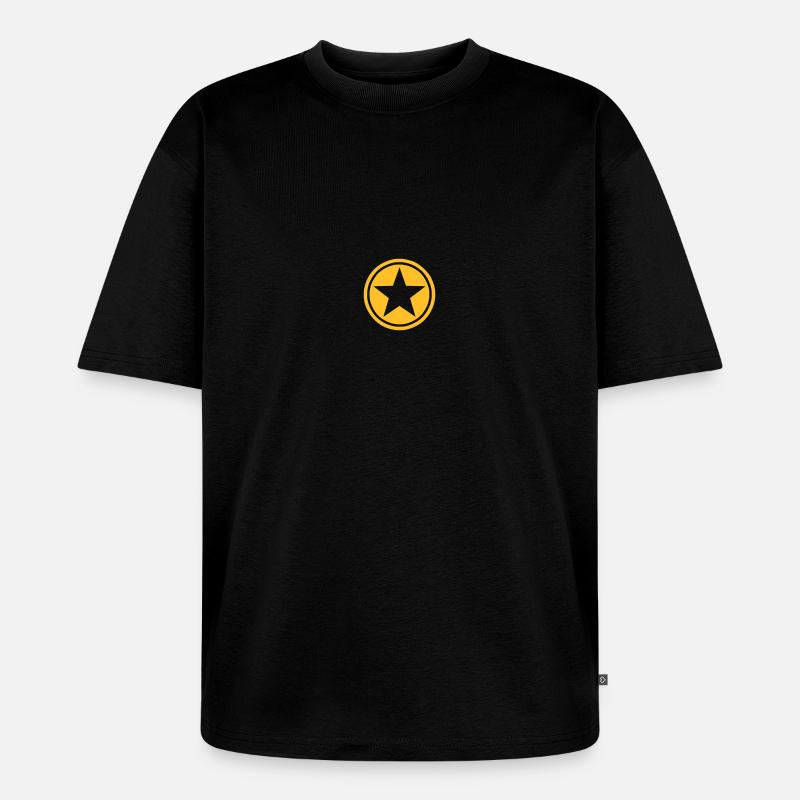 star - Unisex Premium Oversized Bio T-Shirt - Schwarz