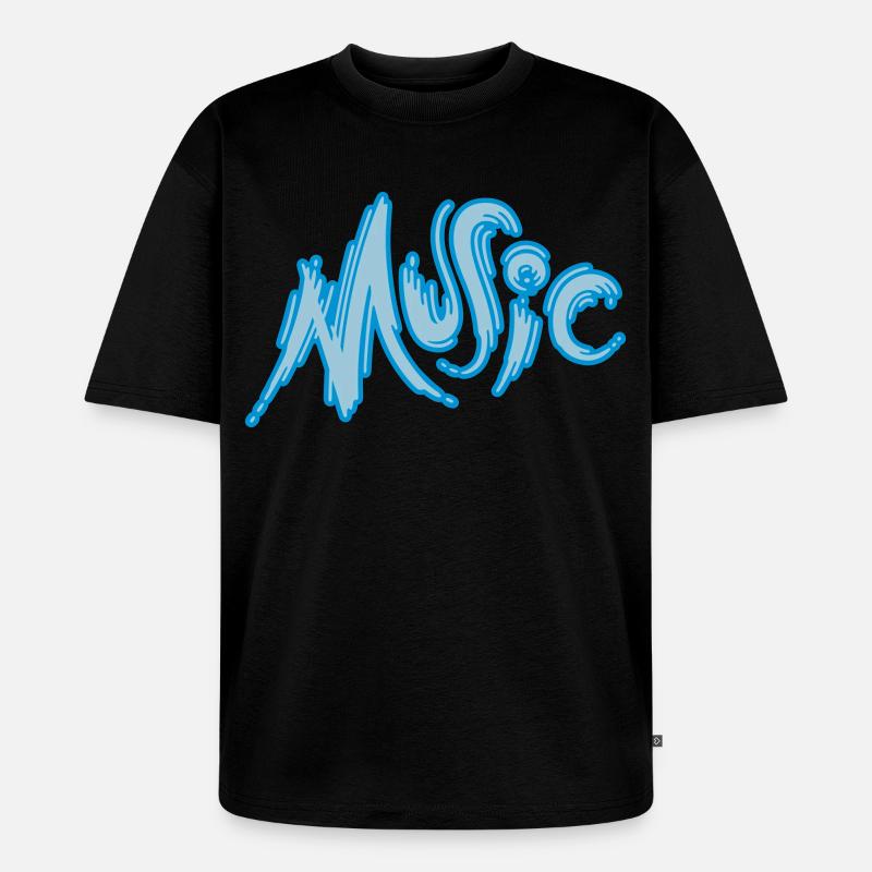 Music - Unisex Premium Oversized Bio T-Shirt - Schwarz