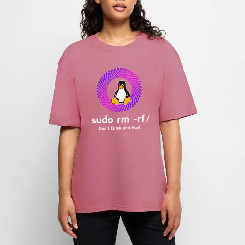 Computer Sys admin Pinguin Nerd pc sudo rm -rf cod Unisex Premium Oversized Bio T-Shirt
