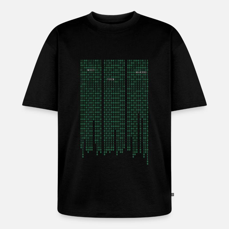 Matrix code - Unisex Premium Oversized Bio T-Shirt - Schwarz