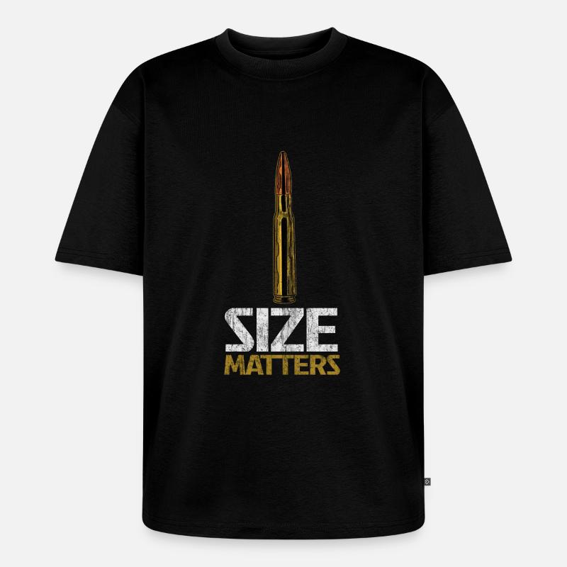 Munition mit starker Botschaft - Unisex Premium Oversized Bio T-Shirt - Schwarz