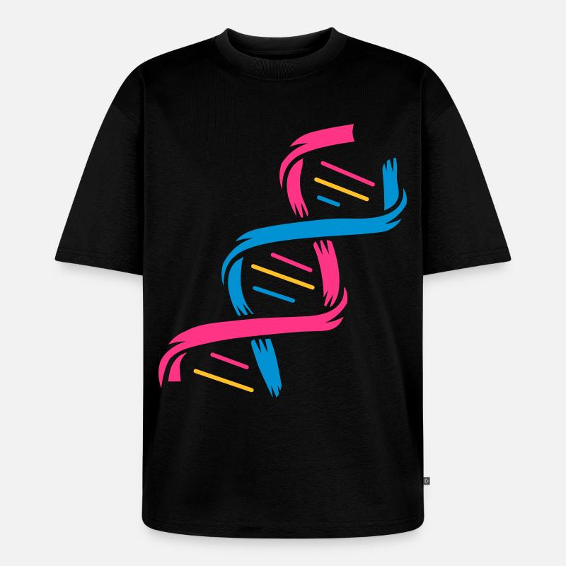La structure d'une molécule d'ADN - T-shirt Premium bio oversize Unisexe - noir