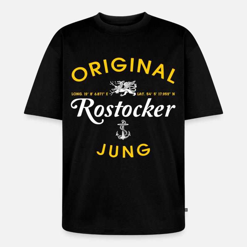 Original Rostocker Jung - Unisex Premium Oversized Bio T-Shirt - Schwarz