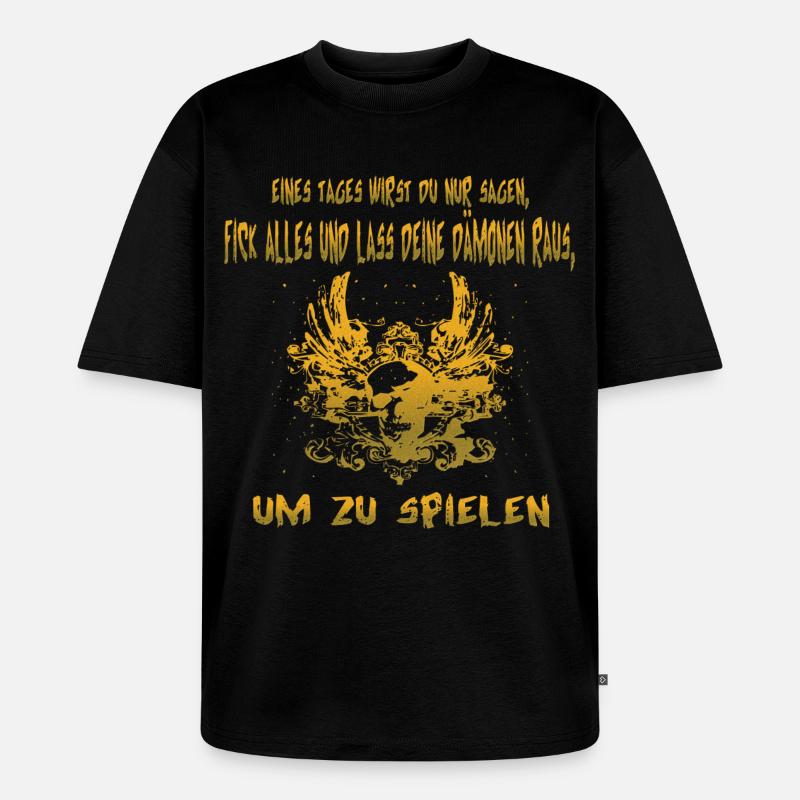 Dämon - Unisex Premium Oversized Bio T-Shirt - Schwarz