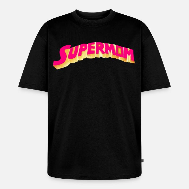 Supermutter - Heldin - Unisex Premium Oversized Bio T-Shirt - Schwarz