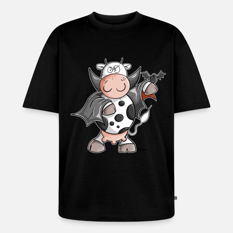 Dracula Kuh I Vampire Fun - T-shirt Premium bio oversize Unisexe - noir