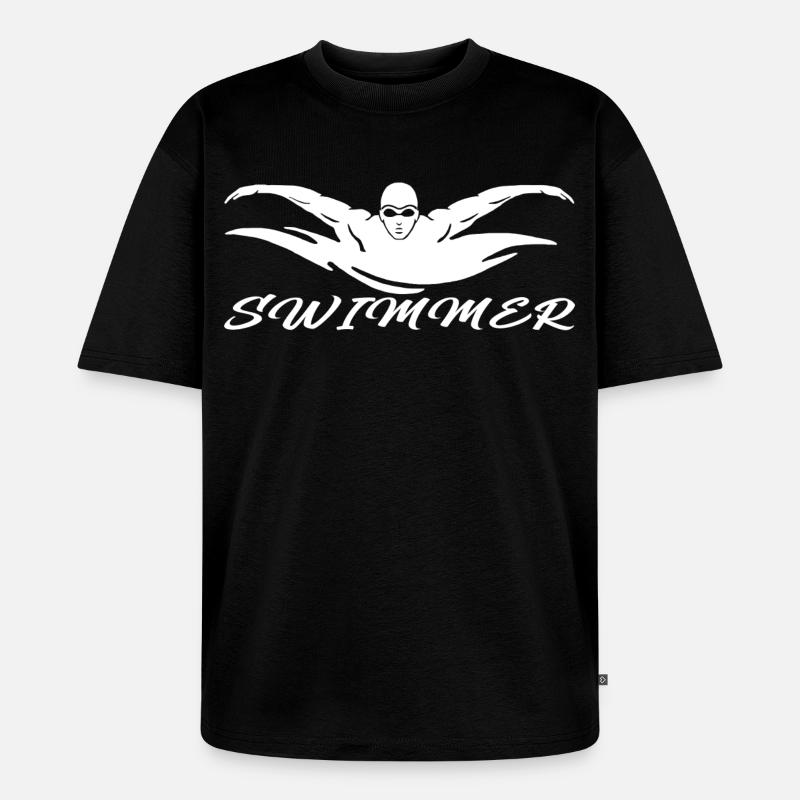 Swimmer - Unisex Premium Oversized Bio T-Shirt - Schwarz