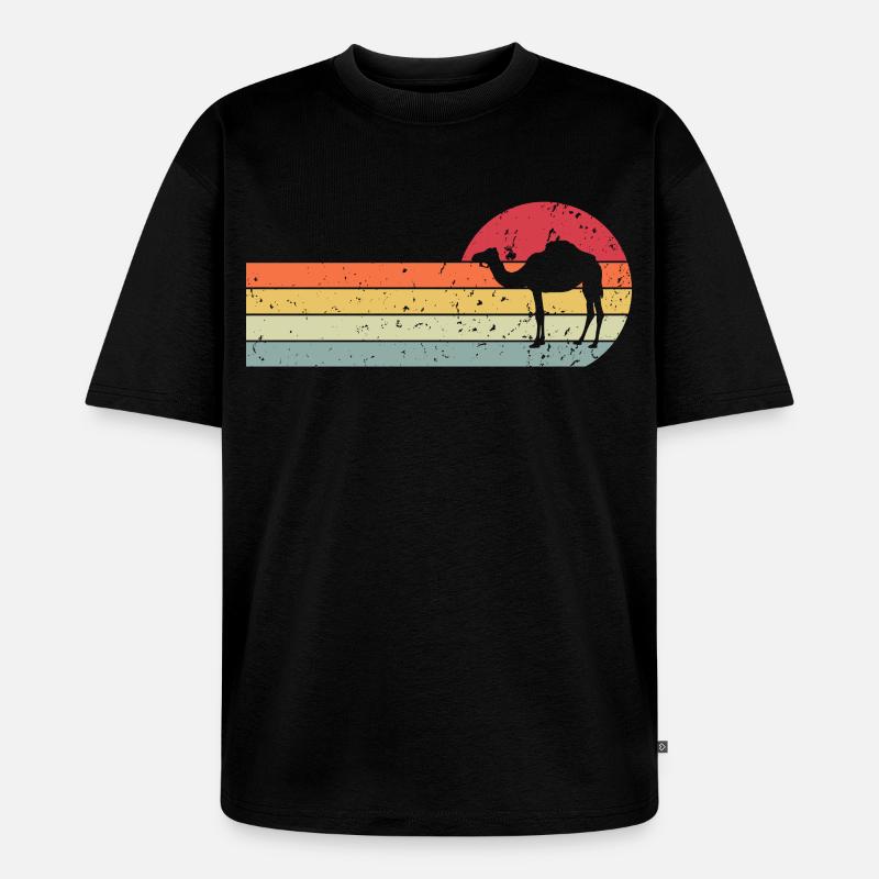 Kamel - Unisex Premium Oversized Bio T-Shirt - Schwarz