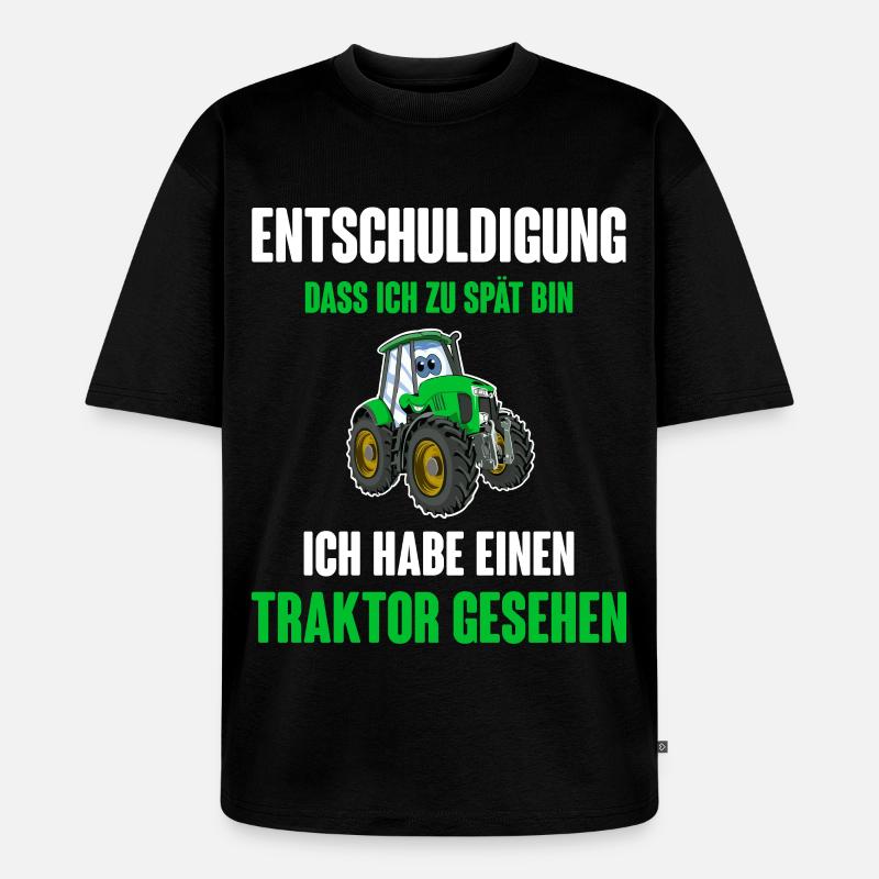 Traktor - Unisex Premium Oversized Bio T-Shirt - Schwarz